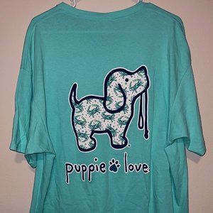 Teal XXL Puppy Love T Shirt ( Like New )